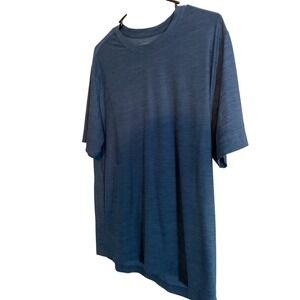 LEG3ND Men's Blue Heathered Short Sleeve Athletic T-Shirt L/L